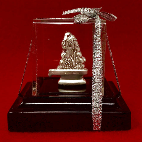 999 Pure Silver Shiva Idol with Shivling in Square Base - PAAIE
