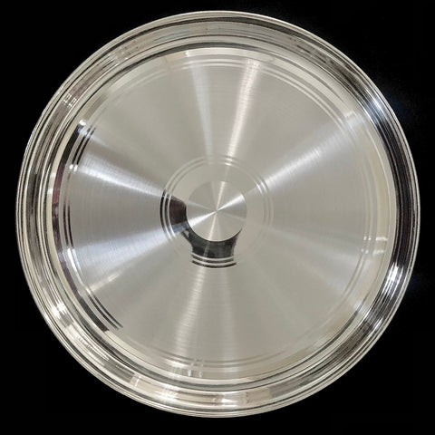 998 Solid Silver 12 Inches Simple Thali (Design 8)