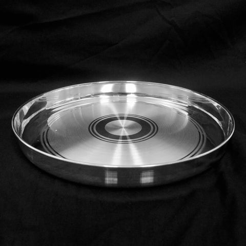 998 Solid Silver 7 Inches Simple Thali (Design 5)