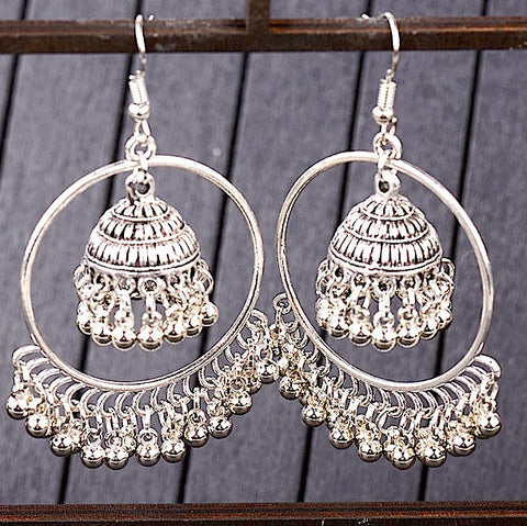 Silver Hoops with Small Bells - PAAIE