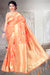 Designer Orange and Colorful Saree - PAAIE