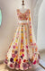 Designer Cream / Multicolor Heavy Embroidered, Sequin & Mirror Work Lehenga Choli (D13)