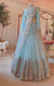 Designer Wedding Engagement Blue Embroidered & Mirror Work Net Lehenga Choli (D16
