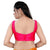 Women's Silk Half-Sleeve Readymade Blouse (Pink) - PAAIE