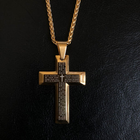 Cross Gold Plated Pendant (Design 64) - PAAIE