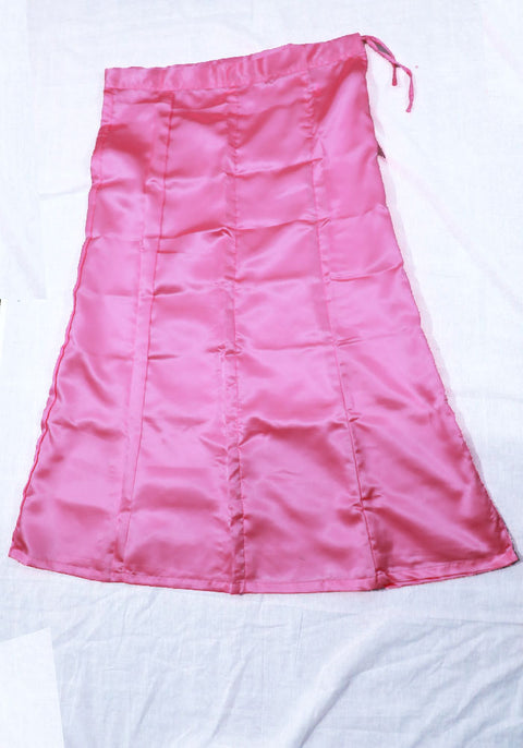 Free Size Readymade Petticoats in Dark Pink Color (Satin) - PAAIE