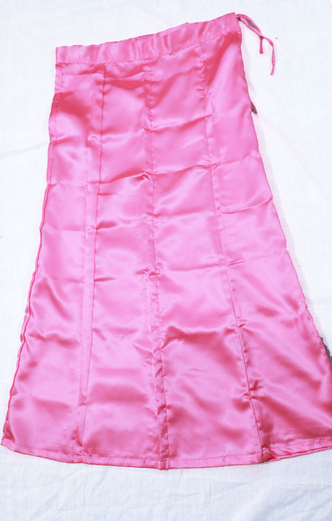 Free Size Readymade Petticoats in Pink Color (Satin) - PAAIE