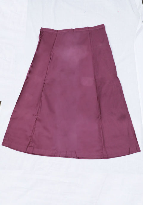 Free Size Readymade Petticoats in Wine Color (Cotton) - PAAIE