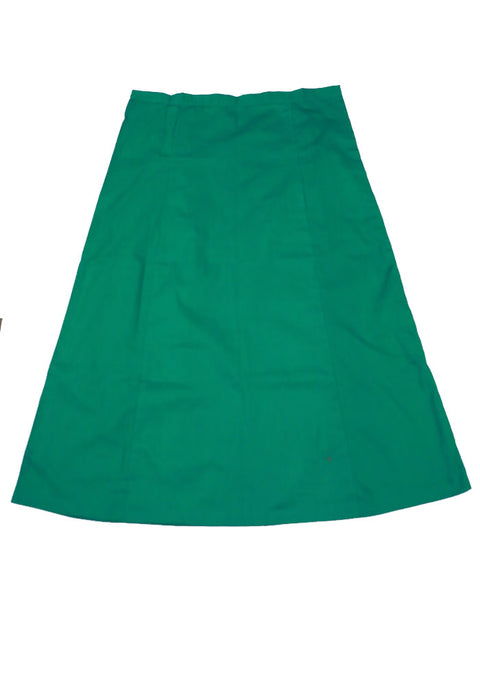 Free Size Readymade Petticoats in Dark Green Color (Cotton) - PAAIE