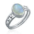 925 Sterling Silver Rainbow Moonstone Gemstone Ring (D42) - PAAIE