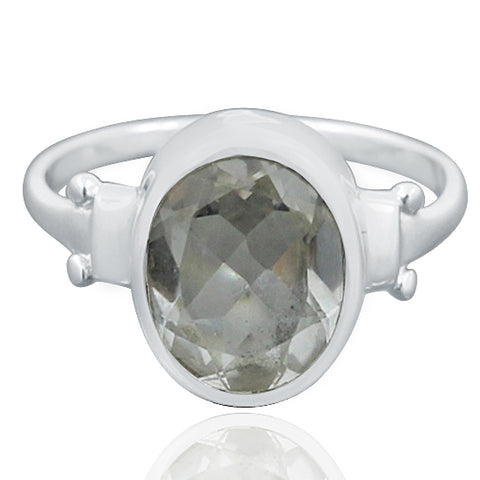 925 Sterling Silver Crystal Gemstone Ring (D45) - PAAIE