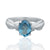 925 Sterling Silver Blue Topaz Gemstone Ring (D49) - PAAIE