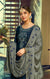 Silk Cotton Suit With Patiala Salwar and Fancy Dupatta in Navy Blue (K44) - PAAIE