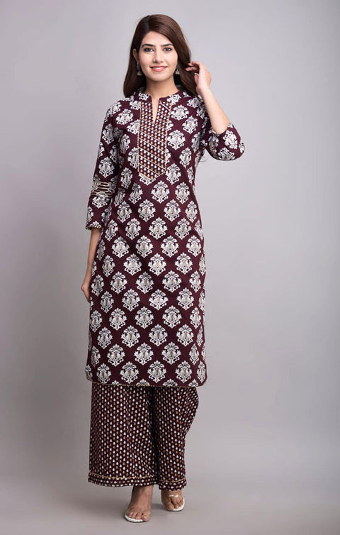 Indian Ethnic Kurti Plazzo Set (K7) - PAAIE