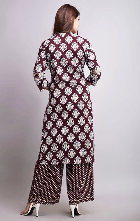 Indian Ethnic Kurti Plazzo Set (K7) - PAAIE