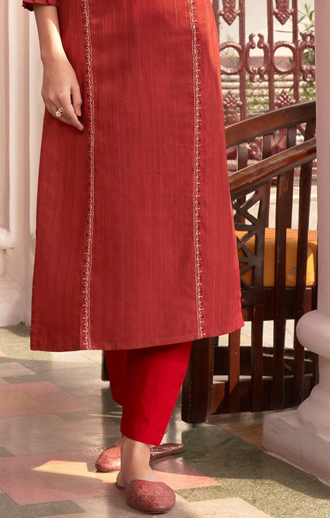 Charming Brown Color Indian Ethnic Kurti For Casual Wear (K527)