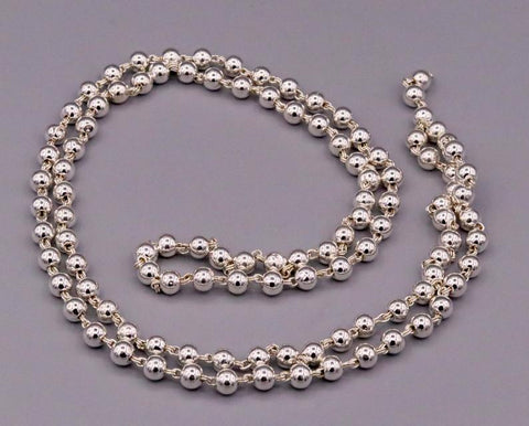 Antique Design Handmade Silver Jaap Mala Chain Necklace - PAAIE