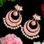 Baby Pink Floral Chandbali Earrings - PAAIE