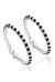 925 Unisex Black beaded Silver Baby Bangle Set (Design 1) - PAAIE