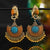 Elephant Design Orange Blue Earrings (E 421)