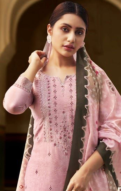 Beautiful Pink Designer Suit with Dupatta In Modern Style (K382) - PAAIE