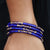 Eye-catching Blue Glass Bangles Set with Stone Work for Girls & Women (Design 33) - PAAIE