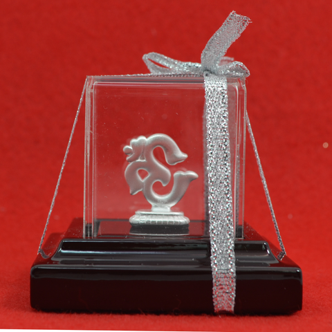 999 Pure Silver Small Square Om Idol - PAAIE