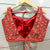 New Arrival Silk Imported Fabric Red Fully Stitched Blouse with Mirror Work For Casual Party - PAAIE