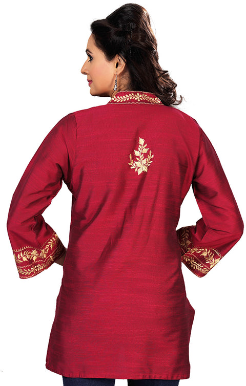 Lovely Magenta Color Indian Ethnic Kurti For Casual Wear (K488)