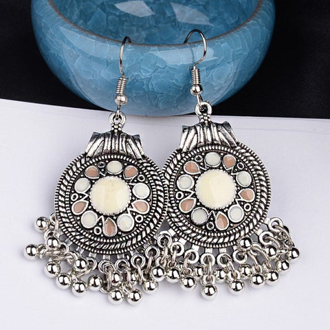 Dangle Oxidized Waterdrop Tassel Earrings (D3) - PAAIE