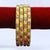 Sensational Yellow Glass Bangles Set with Stone Work for Girls & Women (Design 42) - PAAIE